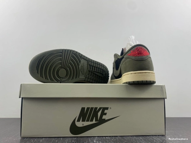 MaikeSneakers SP LOW X JORDAN AIR OG 'BLACK DM7866-002 OLIVE' TRAVIS SCOTT 1 0725